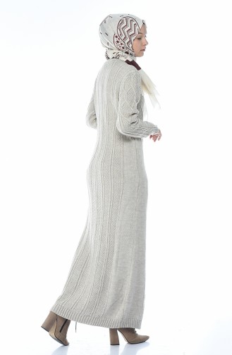 فستان تريكو بنمط حياكة بيج 1908-05