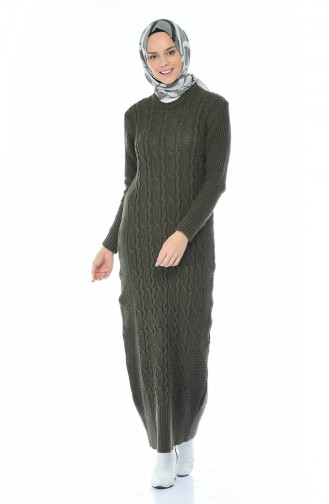 فستان تريكو كاكي 1909-02