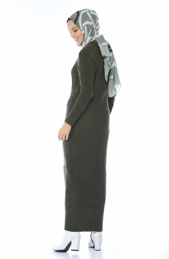 Tricot Dress Khaki 1909-02