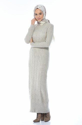 Tricot Dress Beige 1909-08