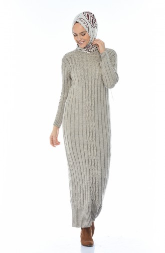 Tricot Long Dress Mink 1920-02