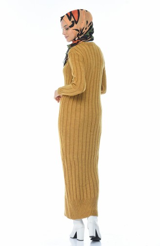 Tricot Long Dress Mustard 1920-03
