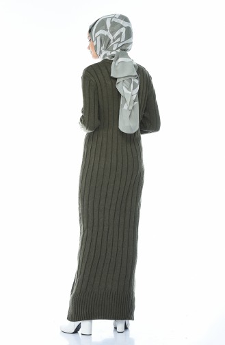 Tricot Long Dress Khaki 1920-04