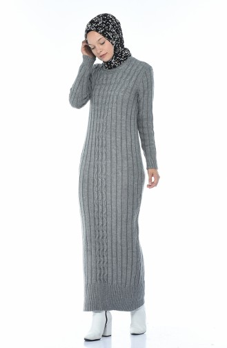 Tricot Long Dress Gray 1920-08