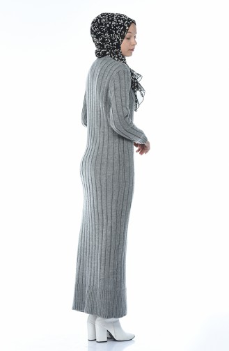 Tricot Long Dress Gray 1920-08