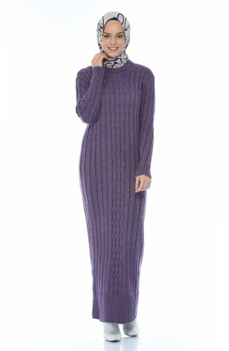 Tricot Long Dress Purple 1920-09