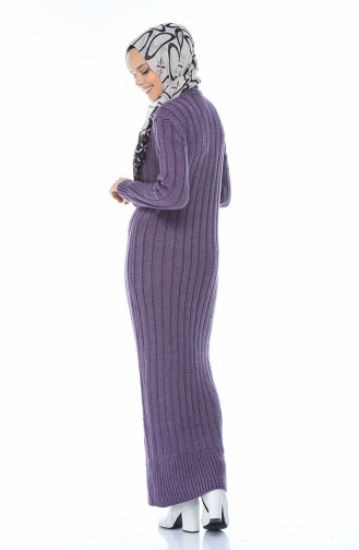 Tricot Long Dress Purple 1920-09