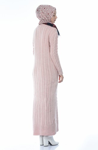 فستان تريكو بنمط حياكة باودر 1950-06