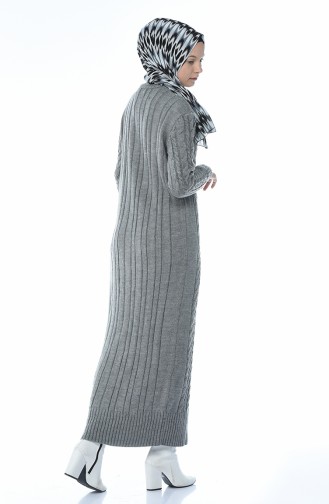 Triko Örgülü Elbise 1950-09 Gri
