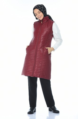 Dunkel Weinrot Strickjacke 1516-01