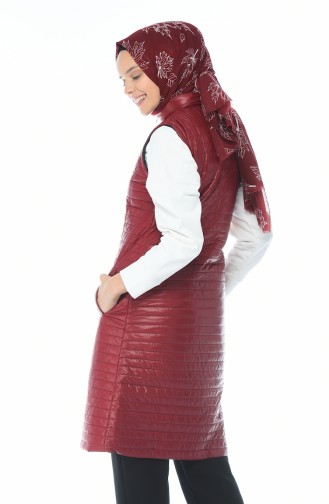 Claret red Gilet 1516-02