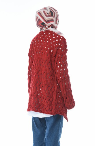 Weinrot Strickjacke 7300-03