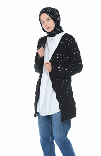 Schwarz Strickjacke 7300-02