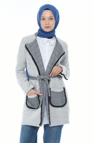 Gilet Hivernal 1541-01 Blanc İndigo 1541-01