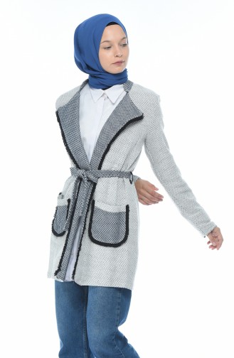 Gilet Hivernal 1541-01 Blanc İndigo 1541-01