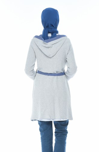 Blau Strickjacke 1542-02