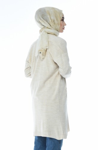 Beige Strickjacke 2107-02