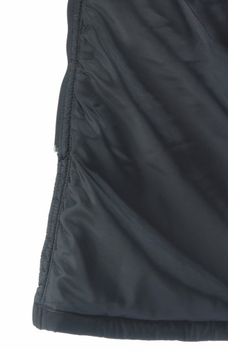 Caban Matelassé Avec Ceinture 505719-06 Noir 505719-06