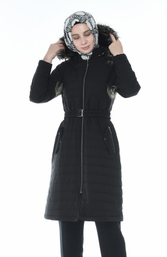 Lined Quilted Coat Black 509503-04