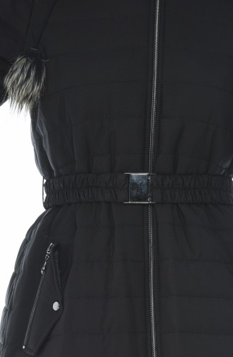 Lined Quilted Coat Black 509503-04