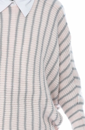 Tricot Striped Sweater Powder 1952-05