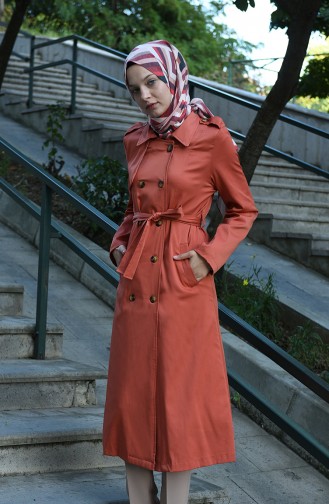 Brick Red Trenchcoat 4035-04