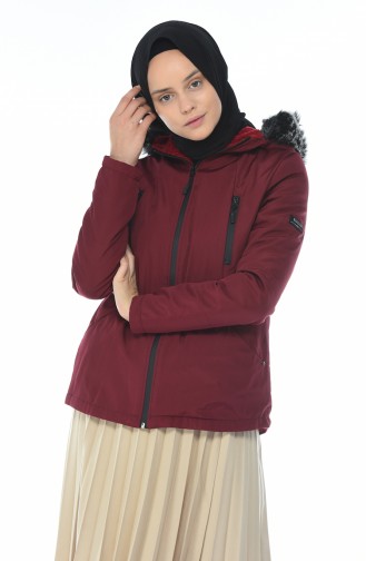 Claret Red Winter Coat 1572-01