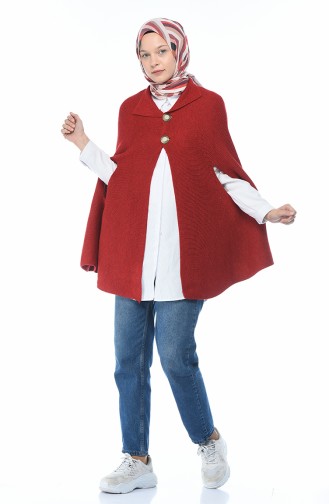 Rot Poncho 7301-02