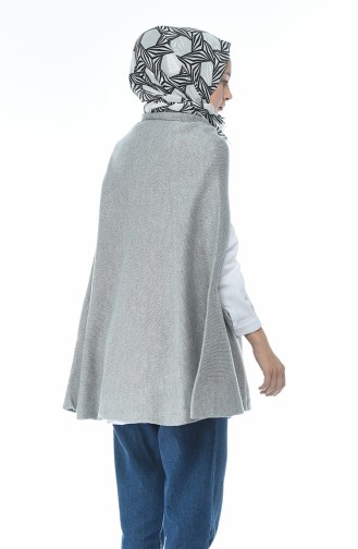 Hellgrau Poncho 7301-10