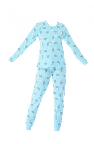 Ensemble Pyjama Pour Femme 712245-02 Bleu Clair 712245-02