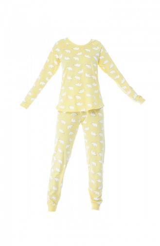 Ensemble Pyjama Pour Femme 712247-01 Jaune 712247-01