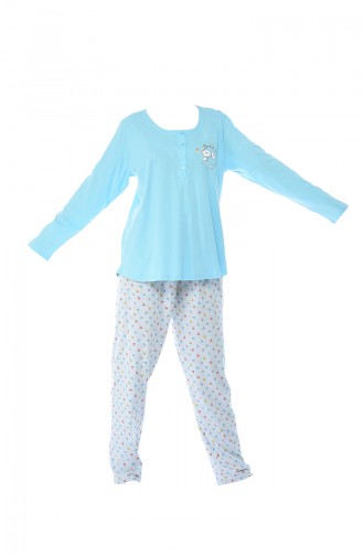 Ensemble Pyjama Pour Femme 903249-02 Bleu Bébé 903249-02