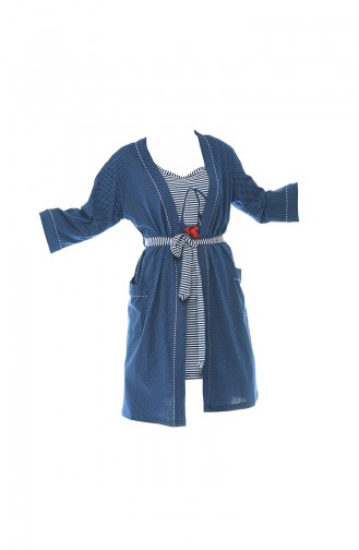 Robe de Chambre Pour Femme 906003 Bleu Marine 906003