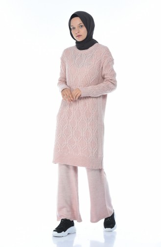 Tricot Tunic Trousers Duoble Set Powder 1912-09