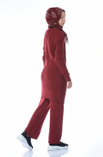 Tricot Tunic Trousers Double Set Bordeaux 1913-09