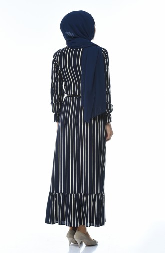 Navy Blue İslamitische Jurk 2011-01