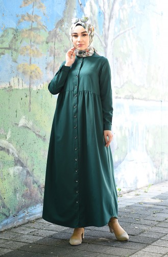 Smaragdgrün Hijab Kleider 5037-03
