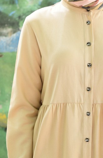 Beige Hijab Dress 5037-04