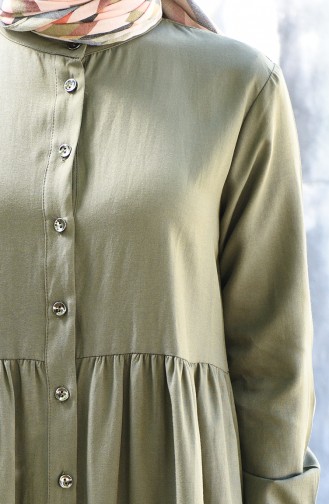 Khaki Hijab Kleider 3307-13