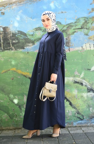 Robe Hijab Bleu Marine 5037-10