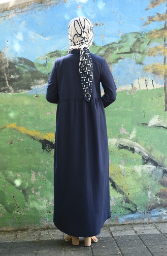 Dunkelblau Hijab Kleider 5037-10