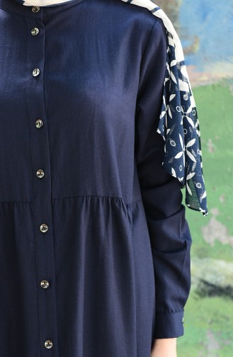 Robe Hijab Bleu Marine 5037-10