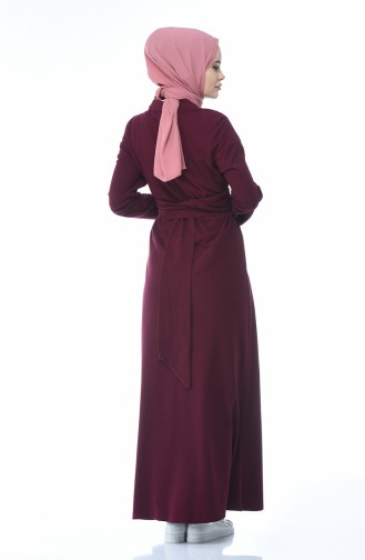 Plum Hijab Dress 5039-04