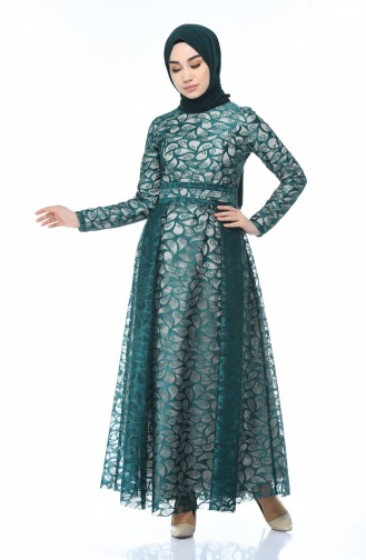 Grün Hijab-Abendkleider 5040-02