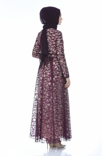 Lila Hijab-Abendkleider 5040-06