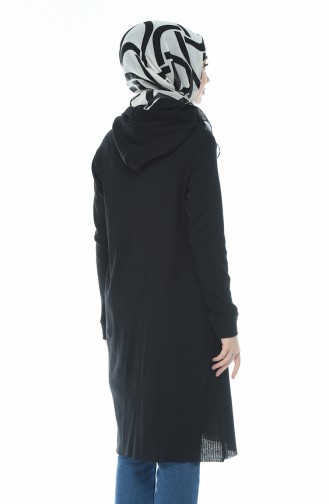 Tunique a Capuche et Fermeture 4401-02 Noir 4401-02