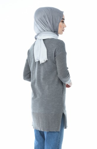 Triko Cepli Tunik 9030-02 Gri