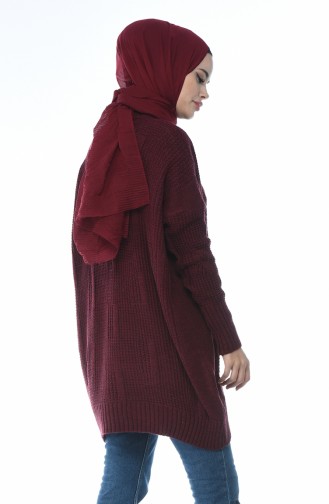 Triko Yarasa Kol Tunik 1925-04 Bordo 1925-04