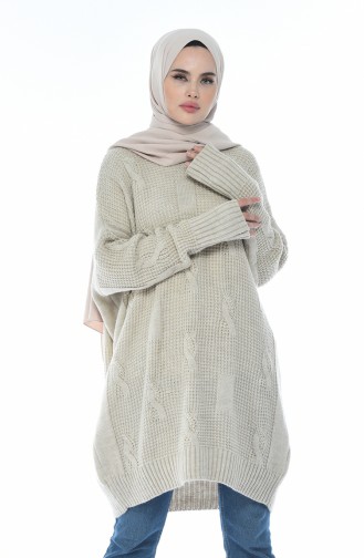 Tricot Bat Sleeve Tunic Beige 1925-10