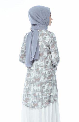 Tunique Asymétrique Manches élastique 40012-01 Gris 40012-01